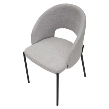 Krzesło HELSINKI Szare Zestaw 2 szt. 51x53x80 cm